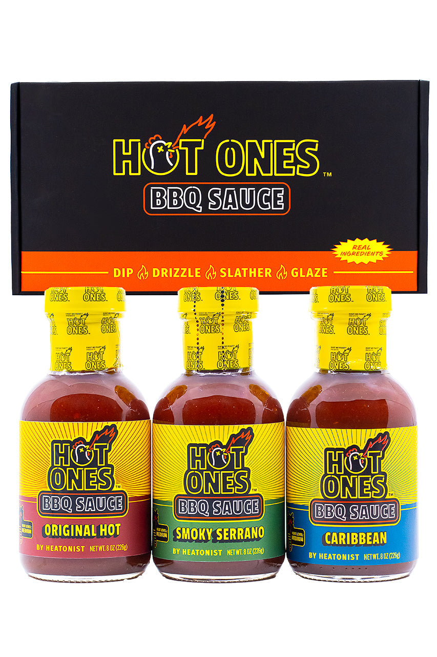 Hot Ones BBQ Trio Pack (Original / Smoked Serrano / Caribbean) Z9
